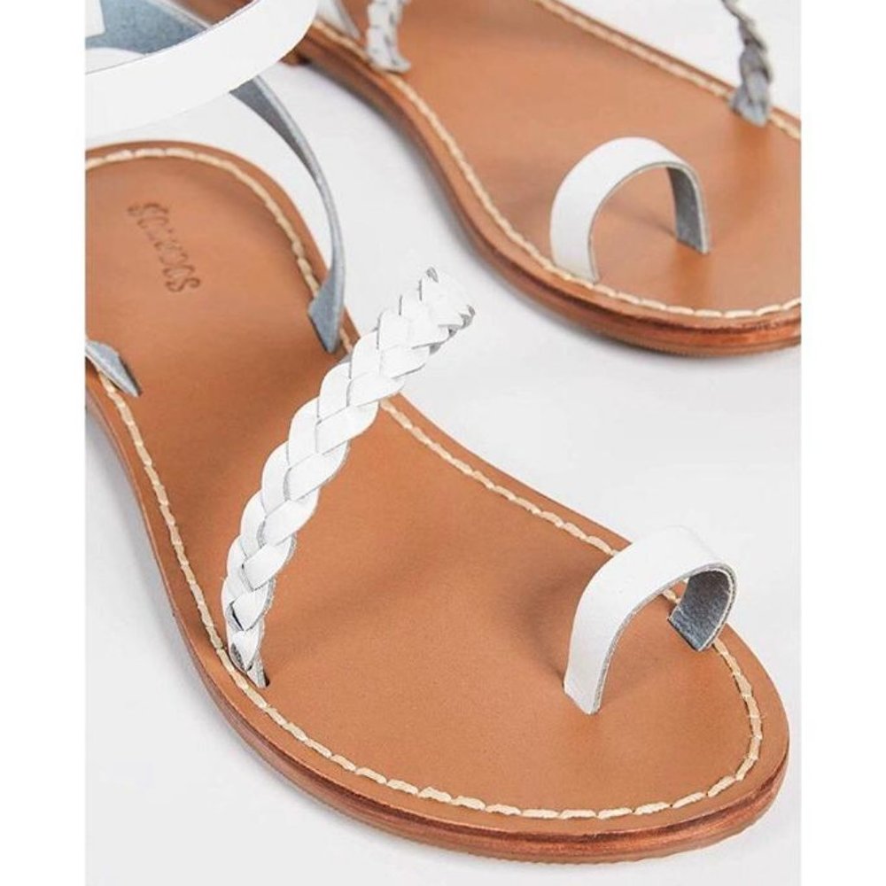 SOLUDOS Leather Braided Flat Sandals